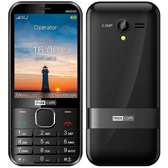 Mobilní telefon MaxCom MM330CZ / 3G / černá / ROZBALENO