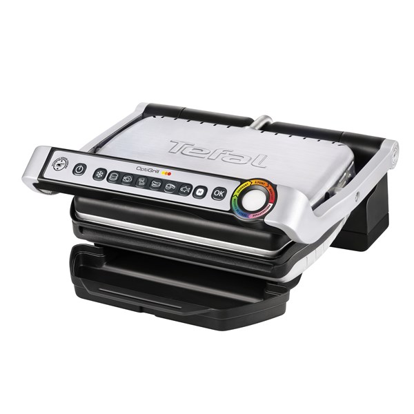 Kontaktní gril Tefal OptiGrill EE GC702D34 / 2000 W / nerez / ZÁNOVNÍ