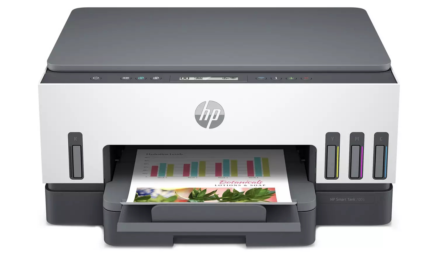 Multifunkční inkoustová barevná tiskárna HP smart tank 7005 / 1200 x 1200 DPI / bílá