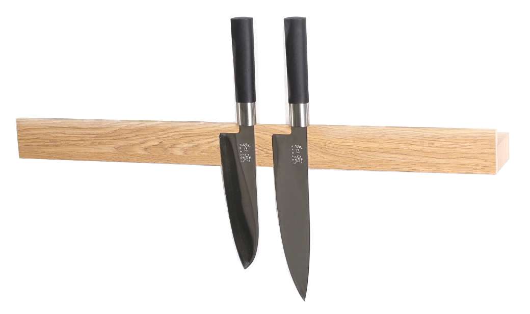 Magnetická kuchyňská police na nože Wackadoo 60 cm / dub