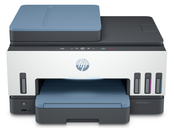 Multifunkční inkoustová barevná tiskárna HP smart tank 795 /  4800 x 1200 DPI / bílomodrá