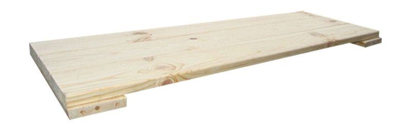 Dřevěná police / 80,0 x 28,2 cm / nosnost 300 kg / přírodní dřevo