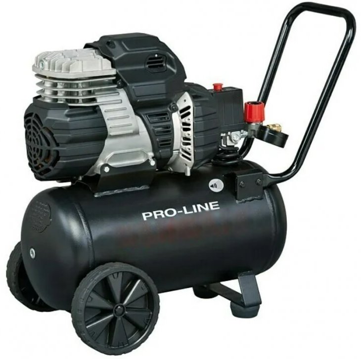 Kompresor PRO-LINE 244/24 / 1100 W / 24 l / 130 l/min / černá