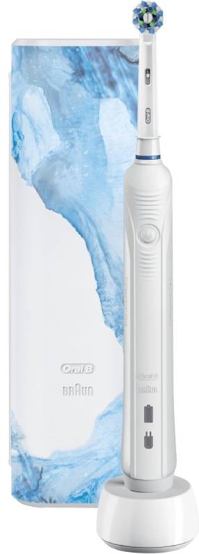 Elektrický zubní kartáček Braun Oral-B Pro 1 750 / časovač / střední tvrdost / 1 režim čištění / bílá / ZÁNOVNÍ