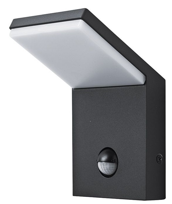 Venkovní LED svítidlo Genova / s detektorem pohybu / 9,5 W / černá
