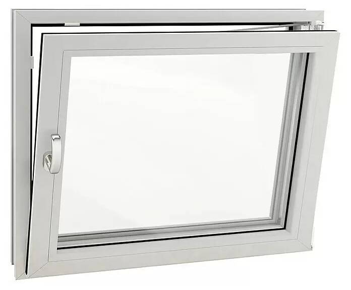 Plastové sklepní okno / dvojité izolační zasklení / 80 x 40 cm / DIN doraz pravý / bílá / ROZBALENO