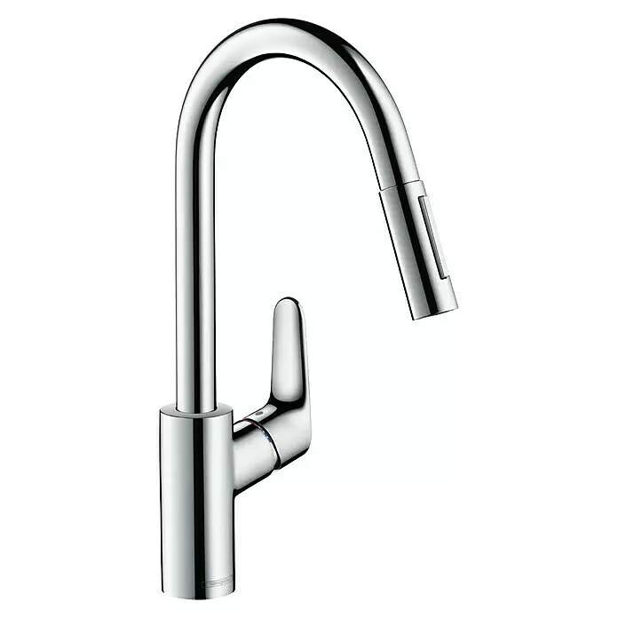 Dřezová baterie s výsuvnou sprškou Hansgrohe Focus M41 / chrom / POŠKOZENÝ OBAL