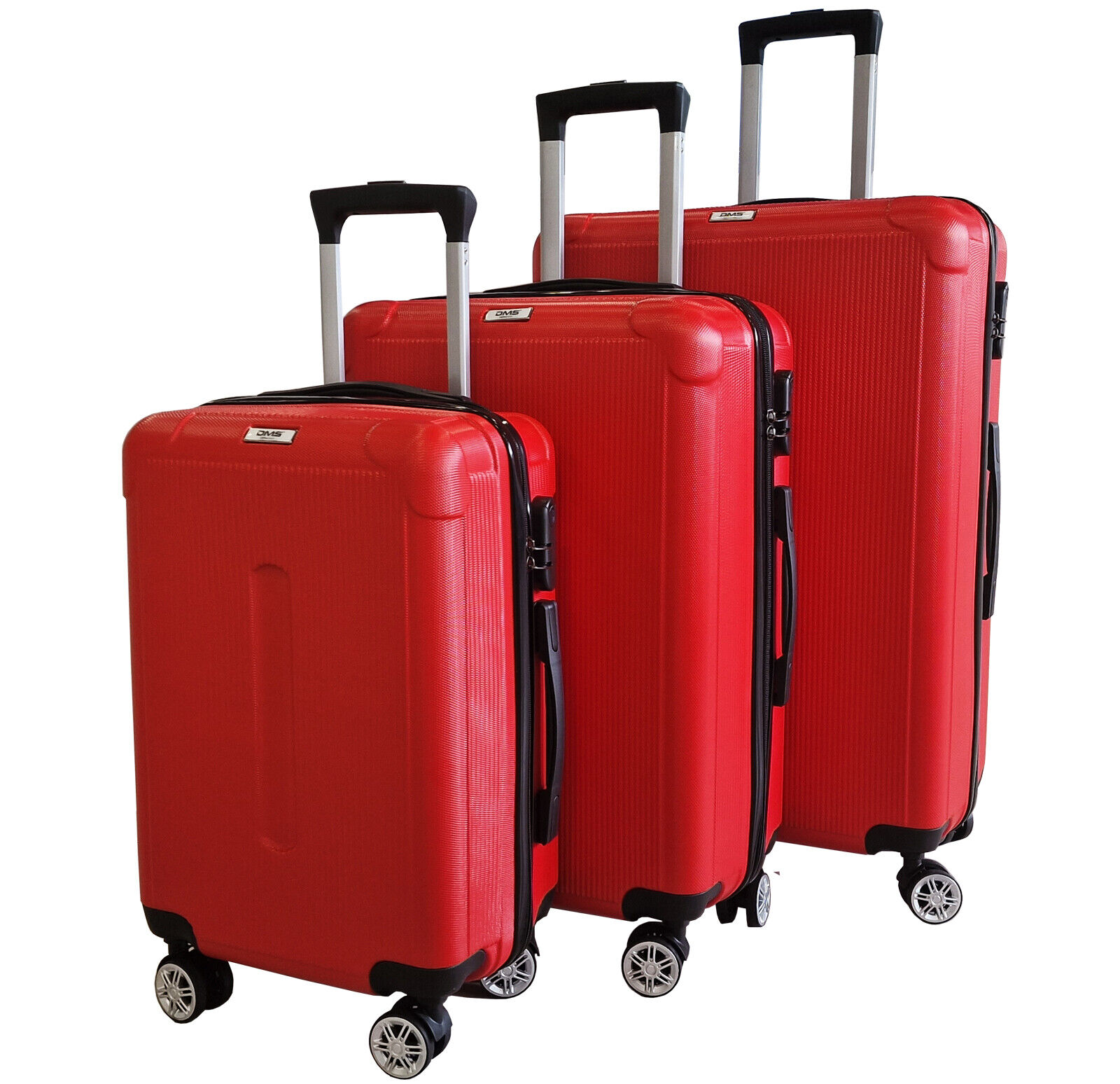 Cestovní kufr/kufry DMS Germany 3-dílná sada kufrů RK-3001RT / červená
