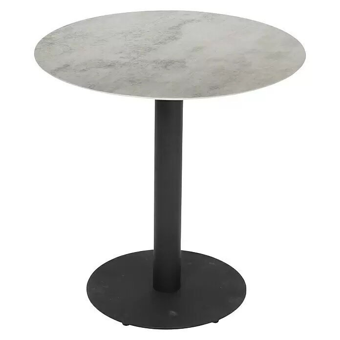 Odkládací stolek / Ø 70 cm / plast / šedá / černá / ROZBALENO