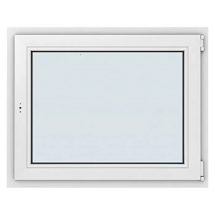 Plastové okno Basic s otevíráním vpravo / 100 x 80 cm / 33 dB / čiré sklo / PVC / bílá / ROZBALENO