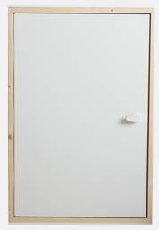 Stěnové dveře s tepelnou izolací DOLLE / 100 x 70 x 11,5 cm / U 0,65 W/m²C / smrk / bílá / ZÁNOVNÍ