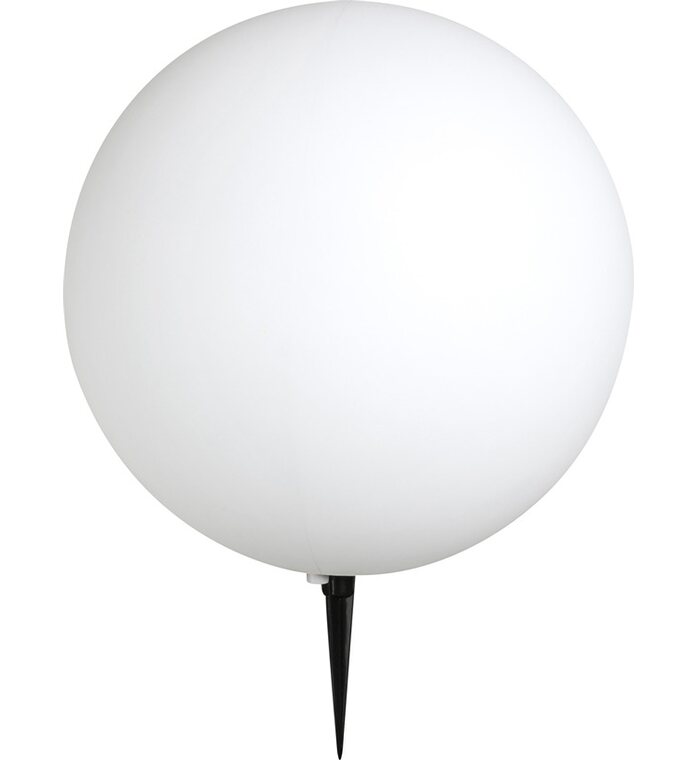 Zahradní lampa Globo s broušeným hrotem Toula ø 40 cm / plast / bílá / ROZBALENO