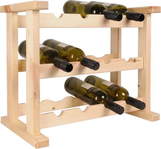 Stojan na víno Promadino Medoc / 53,8 x 30 x 40 cm / na 12 lahví / dřevo / ZÁNOVNÍ