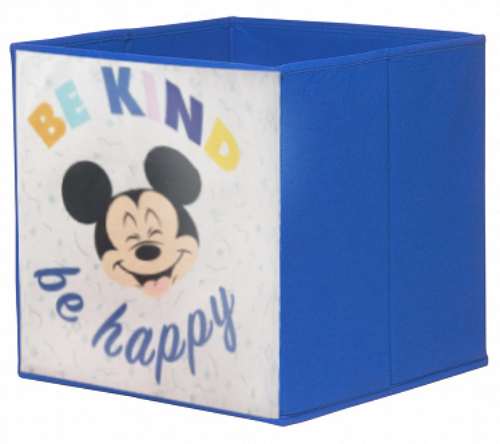 Dětský textilní úložný koš Living / 32 x 32 x 32 cm / modrá / Disney Mickey & Friends