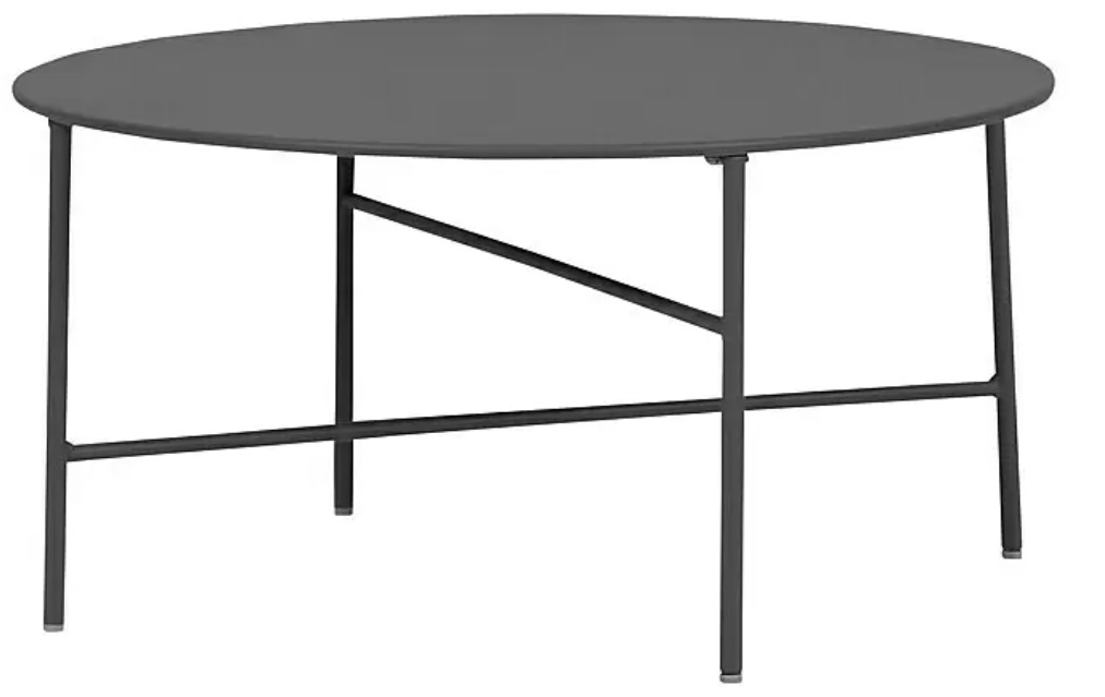 Odkládací zahradní stolek Envy Pesetos / Ø 70 cm / tmavě šedá