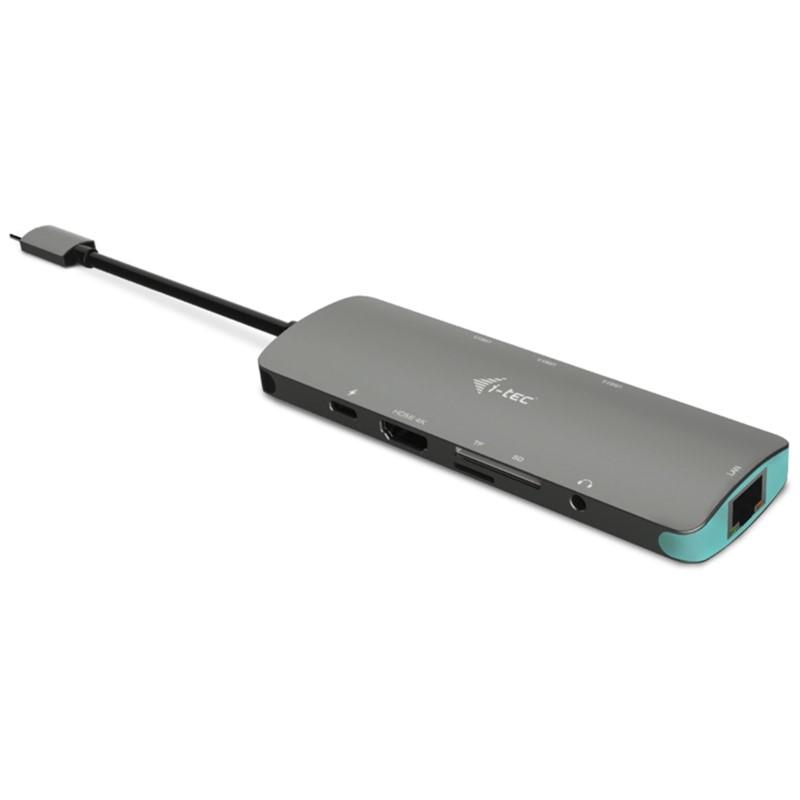 Dokovací stanice i-tec USB-C Metal Nano 4K HDMI LAN + Power Delivery / 100 W / 1x HDMI / USB-C / šedá / POŠKOZENÝ OBAL