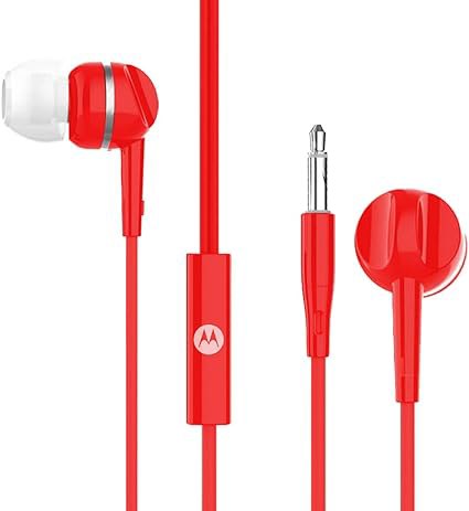 Drátová sluchátka Motorola Pace 105 / 3,5 mm / červená
