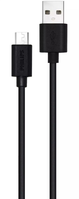 Kabel Philips DLC3104U/03 / USB-A/micro USB / 1,2 m / černá