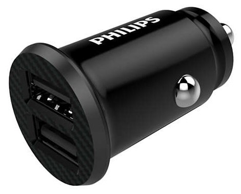 Nabíječka do auta Philips DLP2510/00 / 2x USB / 24 V / černá