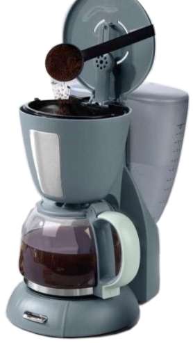 Překapávací kávovar Progress EK2972P-VDE Deco / 870 W / 1,25 l / šedá/zelená / ROZBALENO