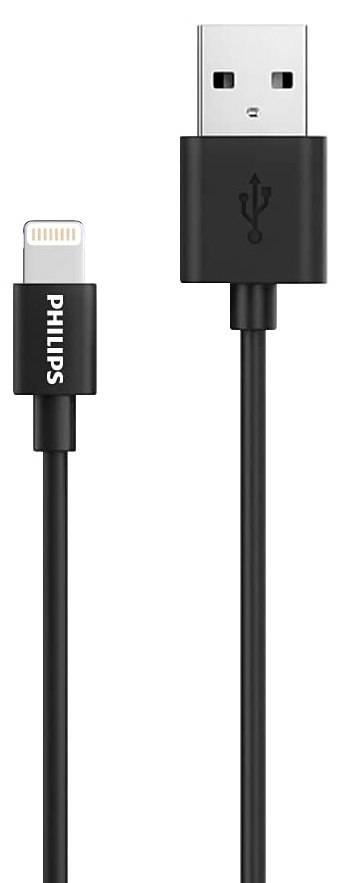 Kabel Philips DLC3104V/03 / USB-A/lightning / 1,2 m / černá