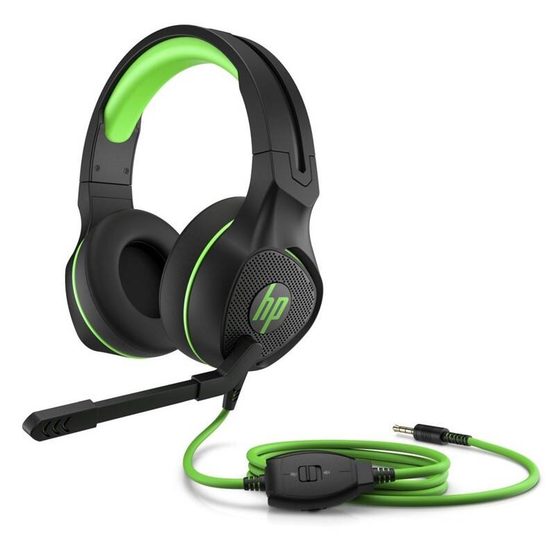 Headset HP Pavilion Gaming 400 4BX31AA#ABB / herní sluchátka / černá / zelená / POŠKOZENÝ OBAL