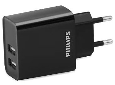 Nabíječka Philips DLP2610/03 / 2 x USB-A / 230 V / černá / POŠKOZENÝ OBAL