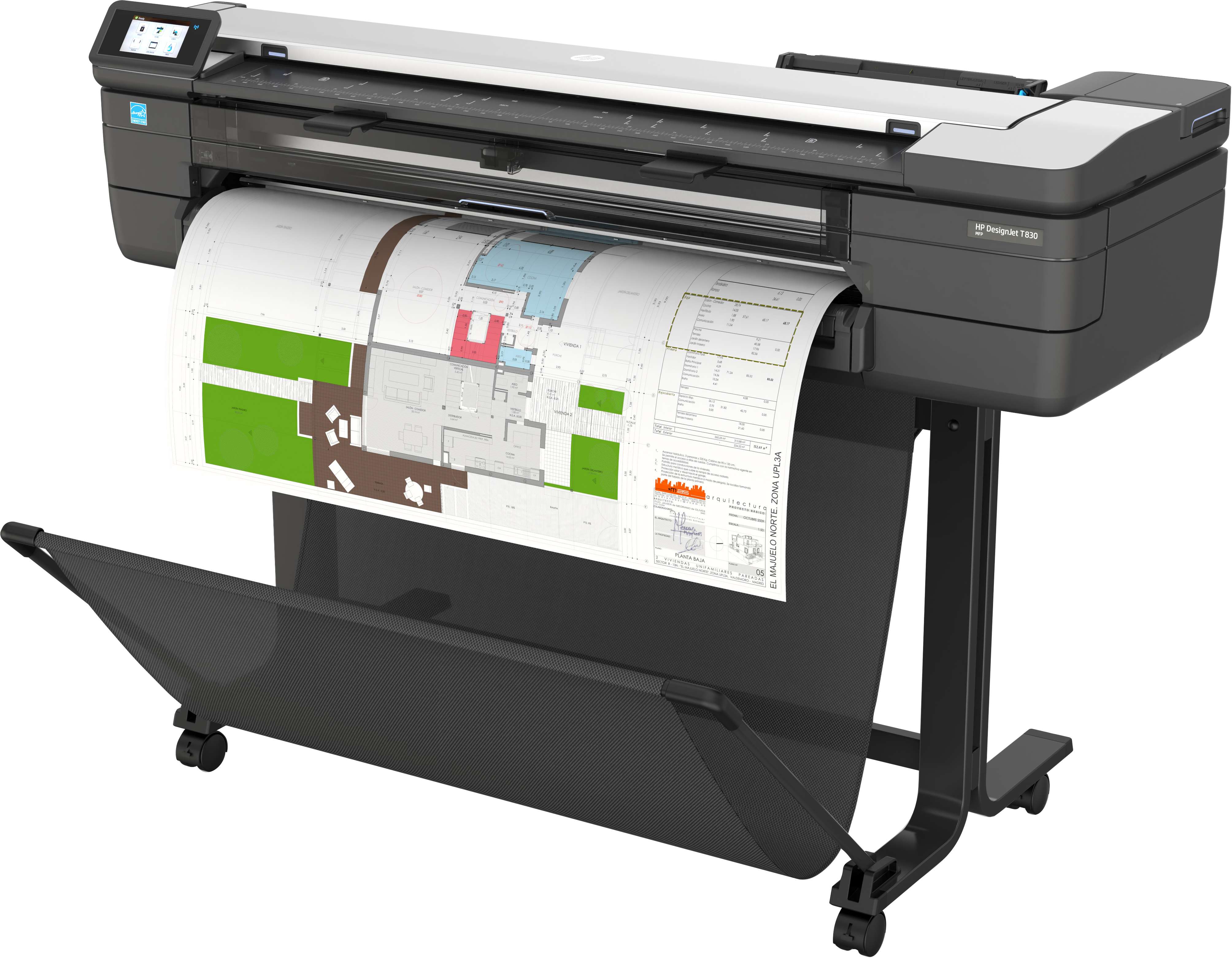 Multifunkční barevná tiskárna HP Designjet T830 / 36" / 2400 x 1200 dpi / šedá