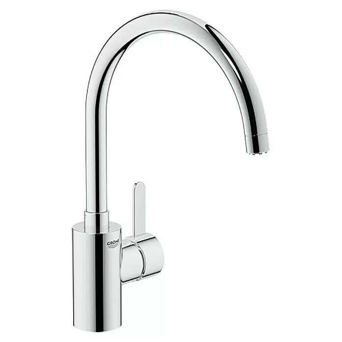 Páková dřezová baterie Grohe Eurosmart Cosmopolitan / rozsah otáčení 0°/150°/360° / C výtok / mosaz / keramická kartuše / chrom