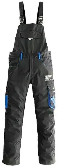 Pracovní kalhoty s laclem Puma / vel. 54 / bavlna, PE / černá