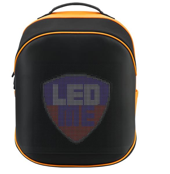 Batoh na notebook Prestigio LEDMe / s LED displejem / 25 l / černá/oranžová / ROZBALENO