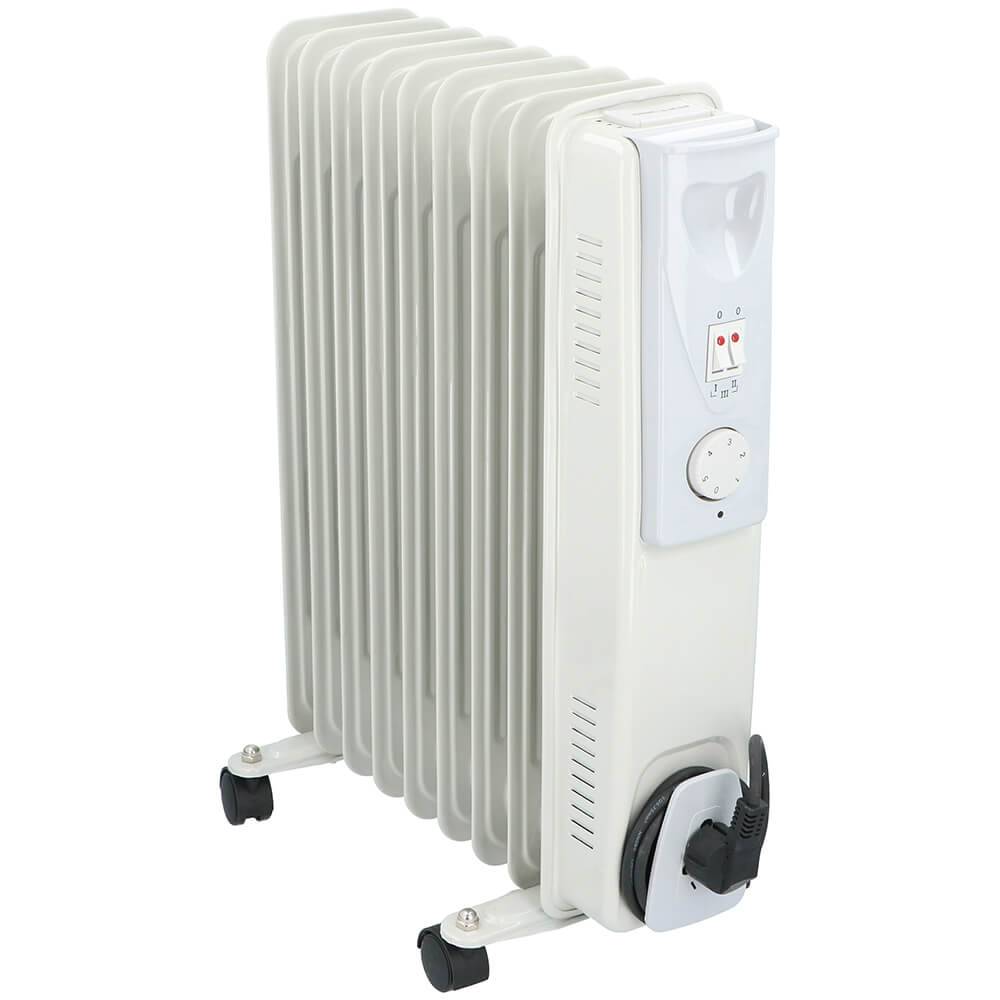 Olejový radiátor s termostatem Alpina YL-A07S09 / 9 žeber / 2000 W / bílá