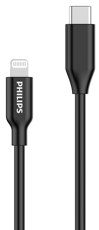 Kabel Philips DLC3106L/03 / USB-C/lightning / 2 m / černá / POŠKOZENÝ OBAL