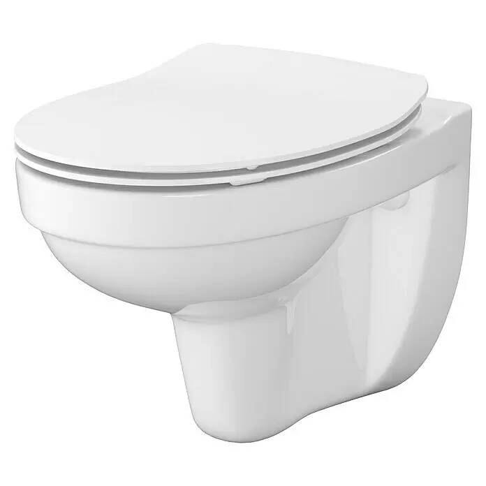 Závěsná WC mísa Cersanit se sedátkem / sanitární keramika / bílá / 2. JAKOST