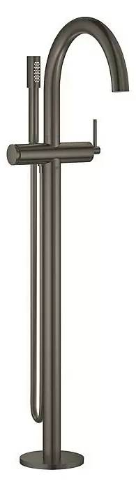 Jednopáková vanová baterie na podlahu Grohe Atrio / vysokotlaká / keramická kartuše / 104 cm / mosaz / matná černá