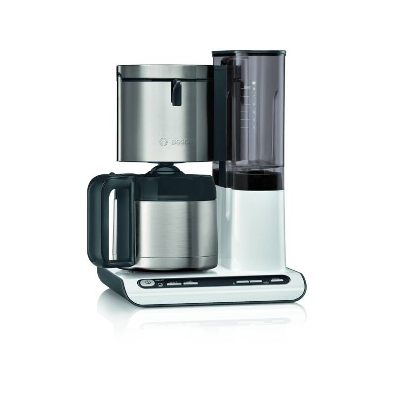 Kávovar na překapávanou kávu Bosch TKA8A681 / 1,1 l / 8-12 šálků / 1100 W / bílá / nerez / ROZBALENO