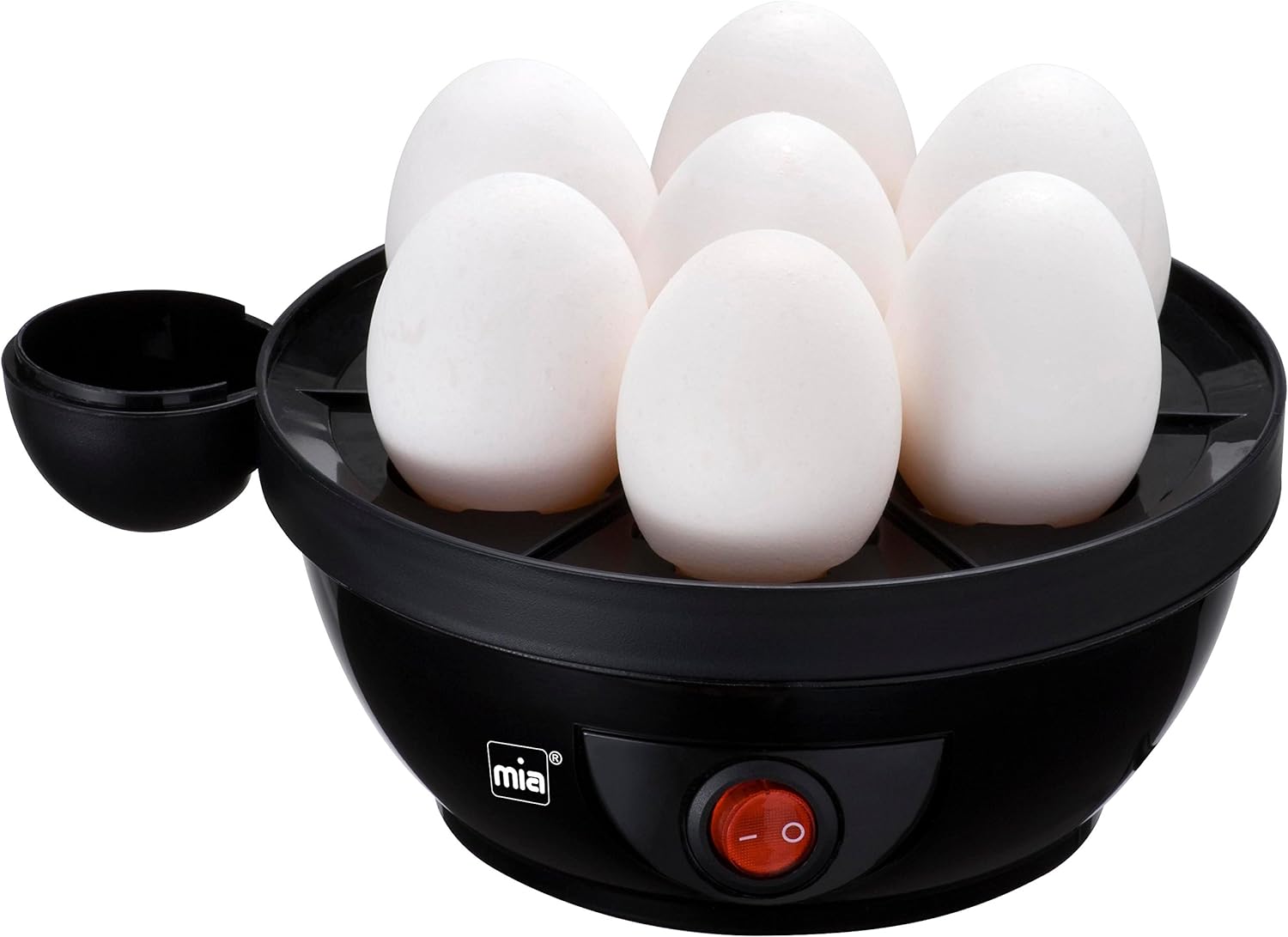 Vařič na vejce z nerezové oceli MIA / 360 W / černá / stříbrná / ROZBALENO
