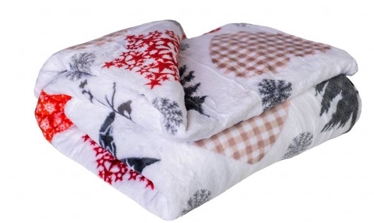 Deka micro sob srdce 150x200 cm / 100% mikrovlákno / polyester / 320 g/m²