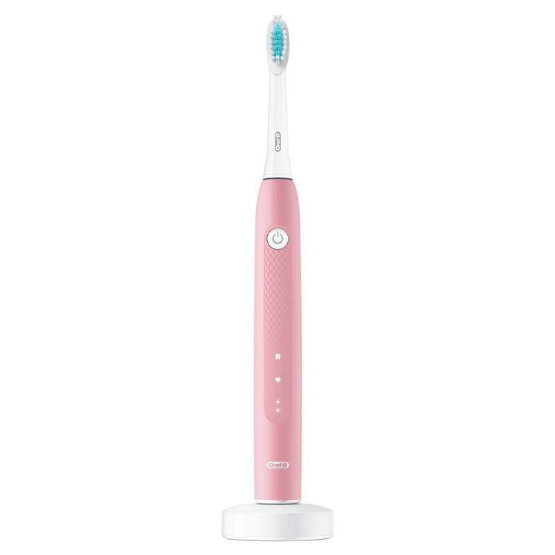 Elektrický sonický zubní kartáček Oral-B Pulsonic Slim Clean 2000 / 31000 vibrací/min. / 2 režimy / časovač / růžová / ZÁNOVNÍ