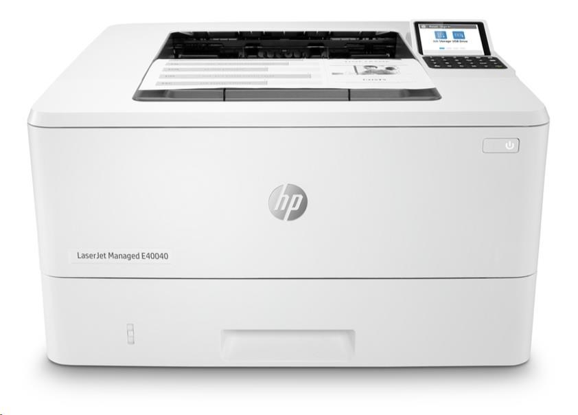 Multifunkční černobílá tiskárna HP LaserJet Managed E40040dn / 1200 x 1200 dpi / bílá