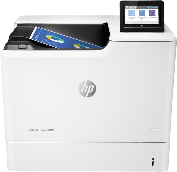 Multifunkční laserová tiskárna HP Color LaserJet Managed E65150dn / rychlost tisku 50 str./min. / bílá / POŠKOZENÝ OBAL