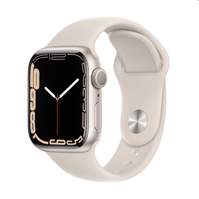 Chytré hodinky Apple Watch Series 7 / 41 mm / 32 GB / GPS / Starlight / 2. JAKOST
