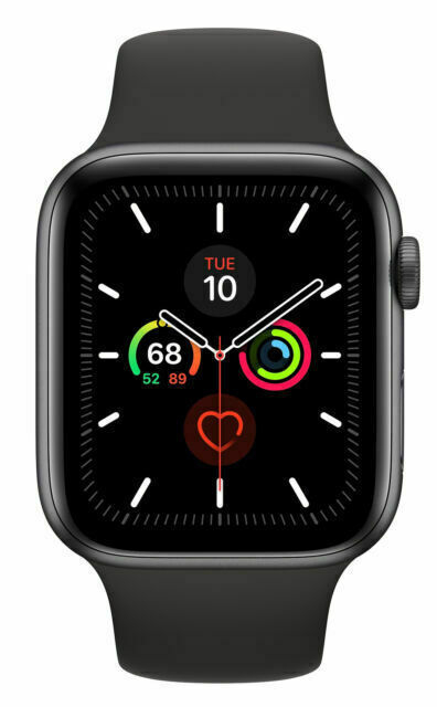 Chytré hodinky Apple Watch Series 5 / 44 mm / 32 GB / GPS + cellular / Black / ZÁNOVNÍ