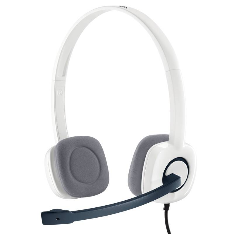 Headset Logitech Stereo H150 coconut 981-000350 / 20 Hz - 20 kHz / 22 ohm / 2× 3,5mm Jack / bílá / ZÁNOVNÍ