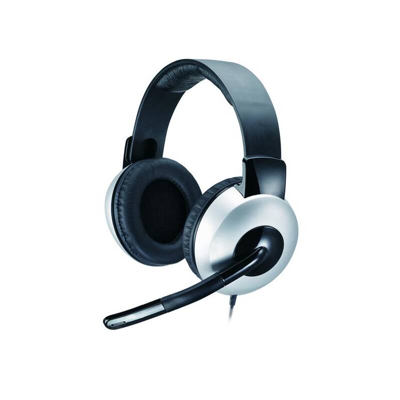 Headset Genius HS-05A 31710011100 / 20 Hz až 20 kHz / 102 dB / 32 ohm / černá/stříbrná / ZÁNOVNÍ