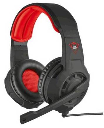 Herní Headset Trust GXT Gaming 310 Radius (21187) / 20 - 20000 Hz / 110 dB / 3,5 mm jack / 36 ohm / černá/červená / ZÁNOVNÍ