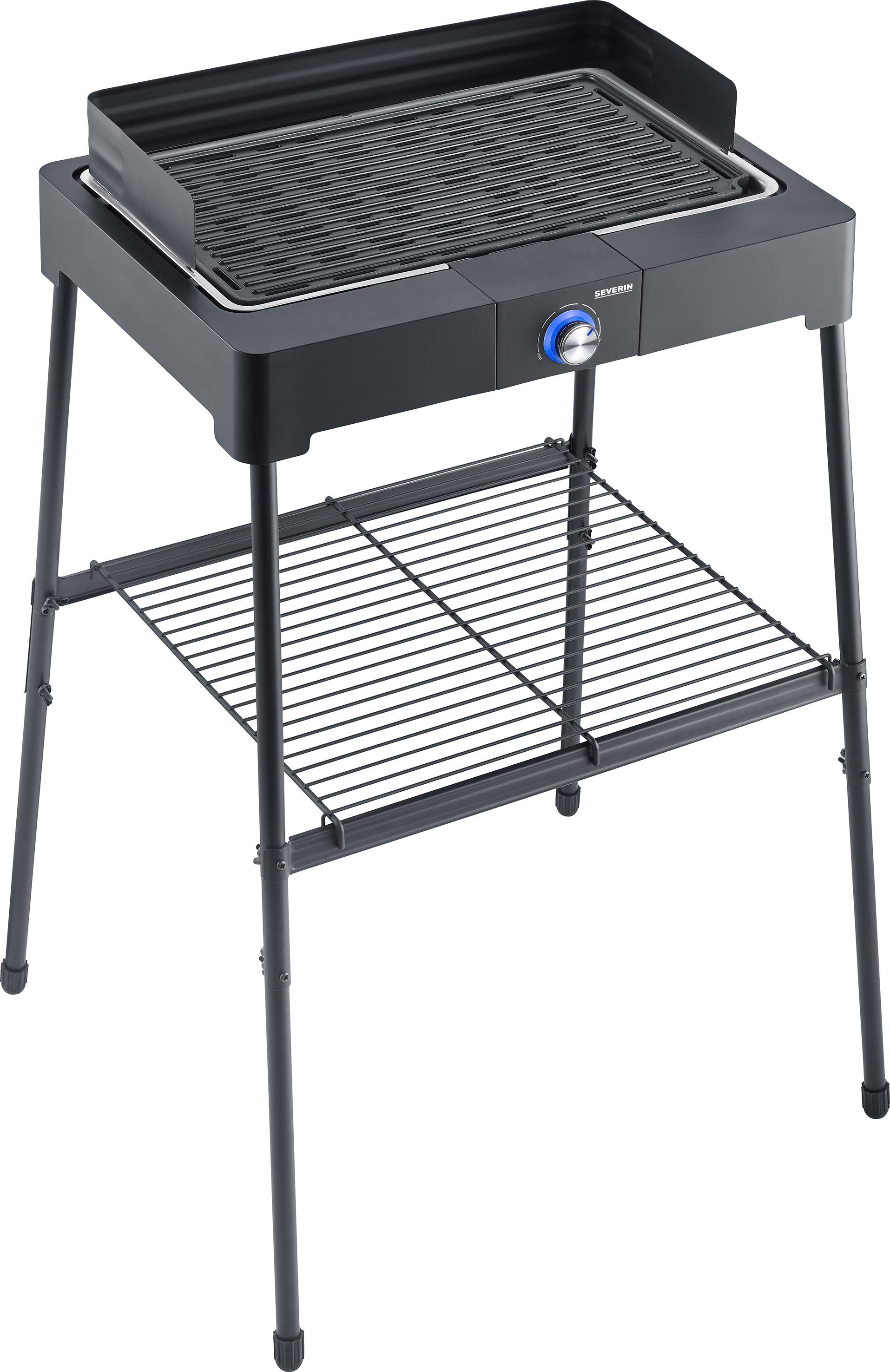 Elektrický stojanový BBQ gril Severin PG 8568 / 2200 W / 44,5 x 26 cm / černá