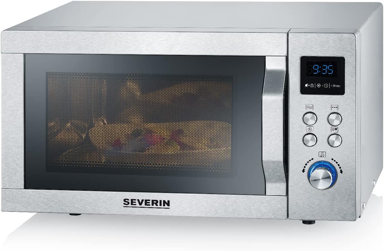 Mikrovlnná trouba Severin MW 7774 / 900 W / 25 l / 8 programů / nerez / ocel