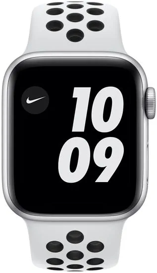 Chytré hodinky Apple Watch Nike Series 6 / 40 mm / 32 GB / GPS / Platinum/Black / 2. JAKOST