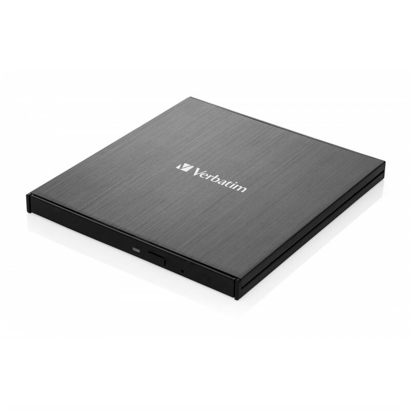 Externí Blu-ray vypalovačka Verbatim Blu-ray Slimline USB 3.1 Gen 1 / USB-C / 1,5 Gb/s / černá